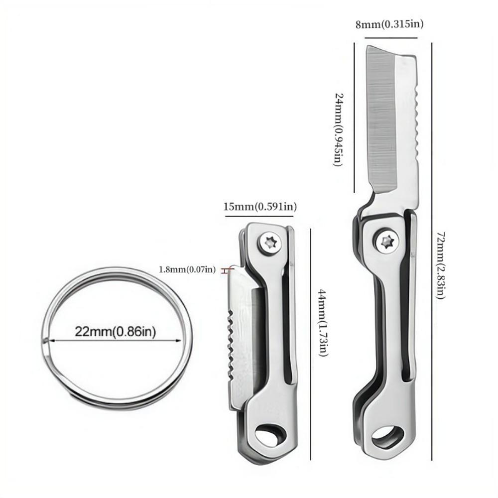 

Stainless Steel Portable Sharp Cutter Square Head High Hardness Mini Folding Cutter Wear-resistant Corrosion-resistant серебряный