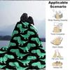 1pc Dino Pattern Print Blanket - Lightweight Flannel Throw Blanket For Sofa, Bed, Living Room, Office, Outdoor Travel, Camping, Soft All-Season086