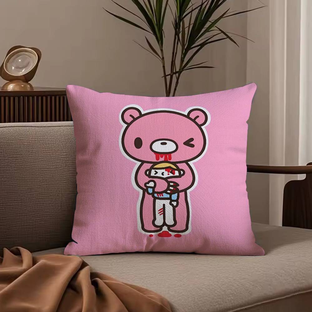Cartoon G-GloomyS Bear Pillow Case Anti-dustmite Pillowcase Invisible zipper silky short plush Sofa cushion cover