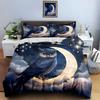 Owl moon clouds. Bedding Duvet cover sets Duvet covers Pillowcases gifts (1 * Duvet Cover 2 * Pillowcases, without duvet insert)
