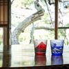 [Official Taiburo Studio] Edo Glass Red Mt. Fuji and Cherry Blossoms Free Cup (Red) TB022-204R Gift Boxed, Made in Japan