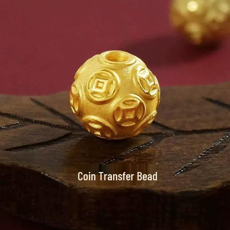 

Gold-Plated Cloud Beads Handmade Lucky Bracelet Accessories for Men and Women 8mm Bead (Standard)