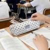 Large Capacity Polka Dot Pencil Case Korean Style Pen Case Aesthetic Pencil Pouch  Students