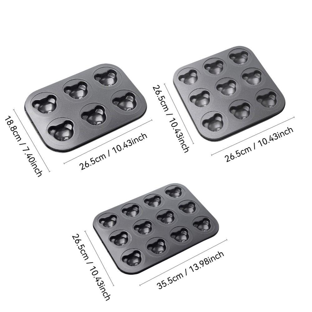 6/9/12 Cavity Cake Mold Non-stick Coating Baking Tray High-quality Muffins Moulds  Cake Making