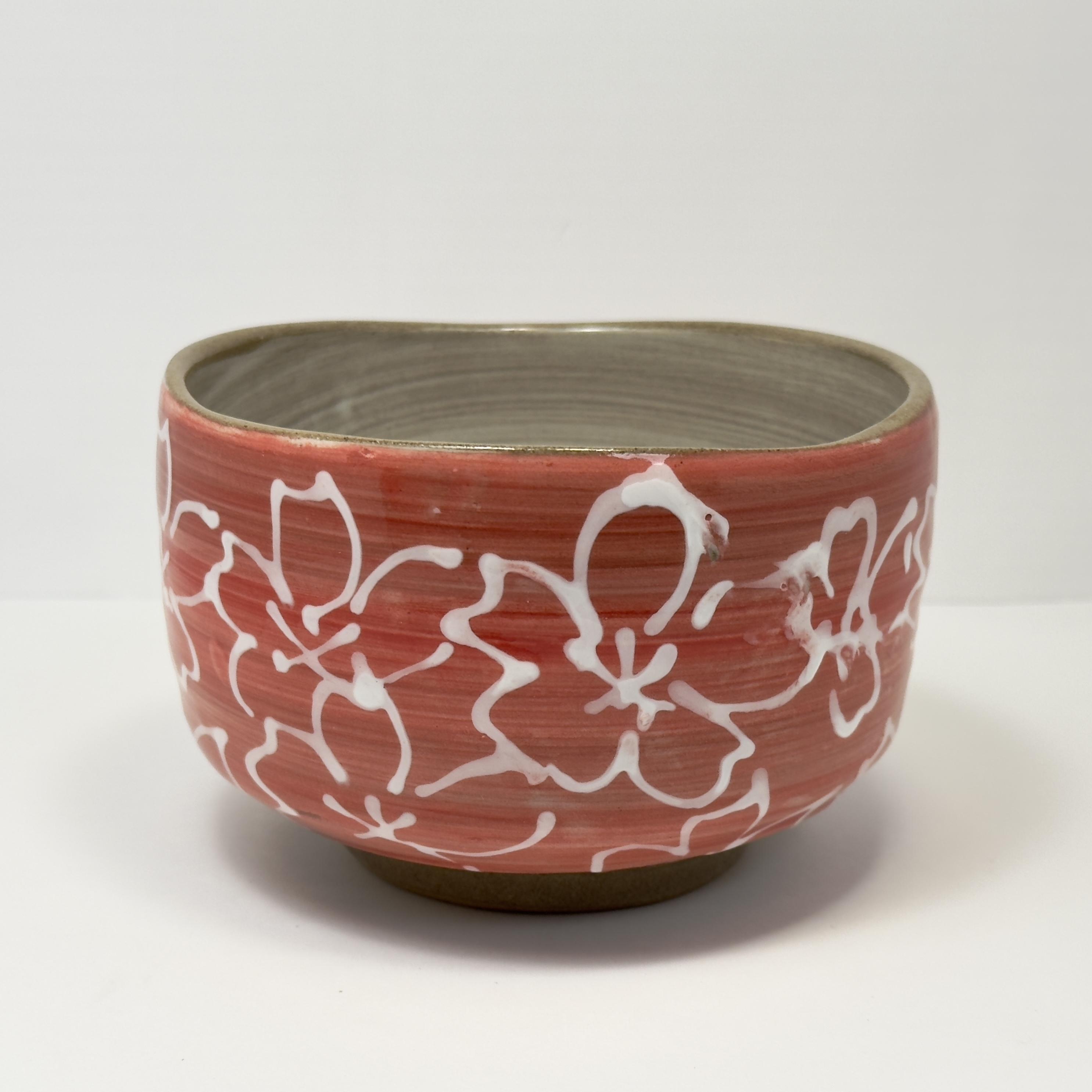 

Mino Ware Matcha Bowl Chawan Mai-zakura Made in Japan M червоний