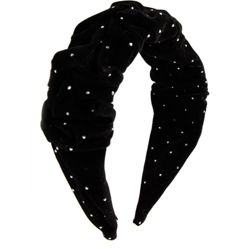 

Ободок для волос HAS HFS041 Объемный точечный бархатный NONE