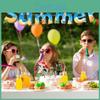 Beach Themed Summer Fruit Coconut Pattern Creativity Decorative Sticker Card