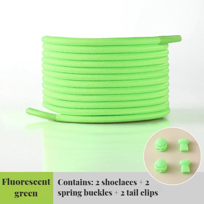 Elastic round Tennis Shoelaces without Ties Quality Lock Sneaker Laces Adult & Kids Rubber Bands for Shoes - 1 Pair