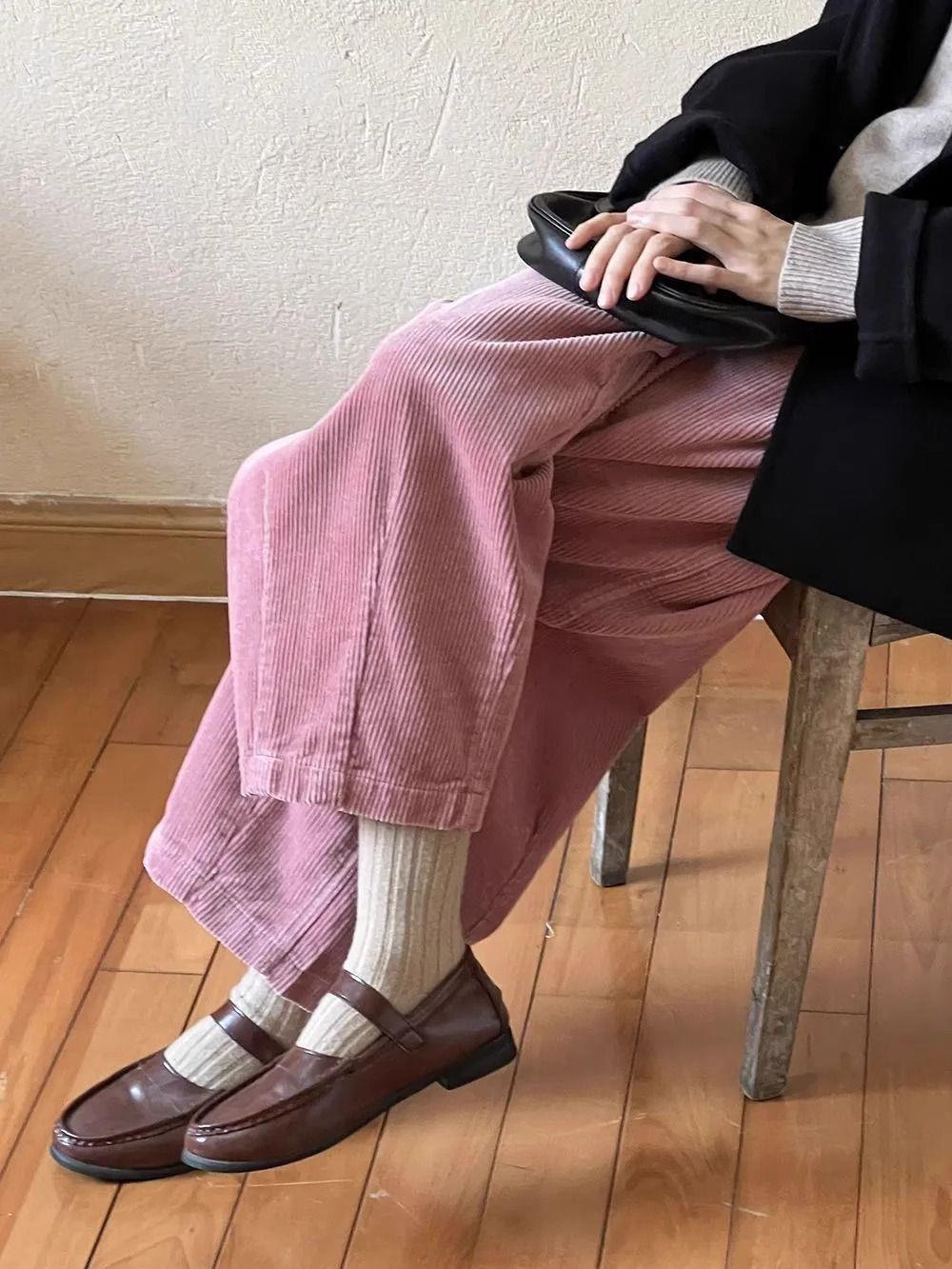 

Plus Size Corduroy Wide-Leg Harem Pants for Women - Autumn Collection XL (115-150 jin)
