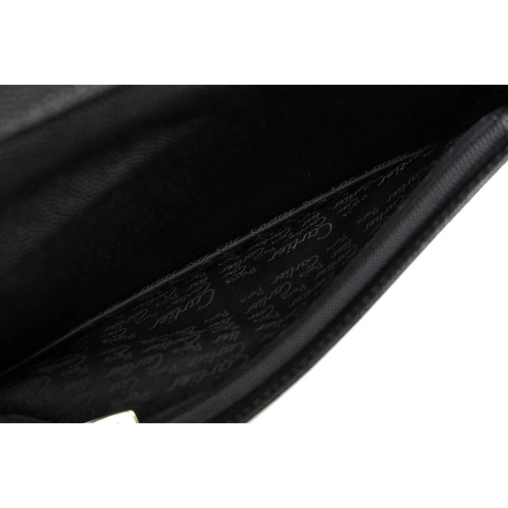Used Cartier/Cartier Long Wallet Wallet Men's Men's Leather Genuine Leather Black L3000769 SANTOS DE CARTIER With Coin Purse Bifold