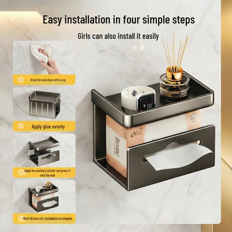 Taoshi Wall-Mounted Bathroom Tissue Holder