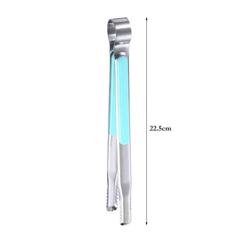 Stainless Steel Kitchen Tongs Small Barbecue Grill Cooking Tongs BBQ Meat Salad Food Tongs Clamp Ice Tongs Clip Kitchen Utensils