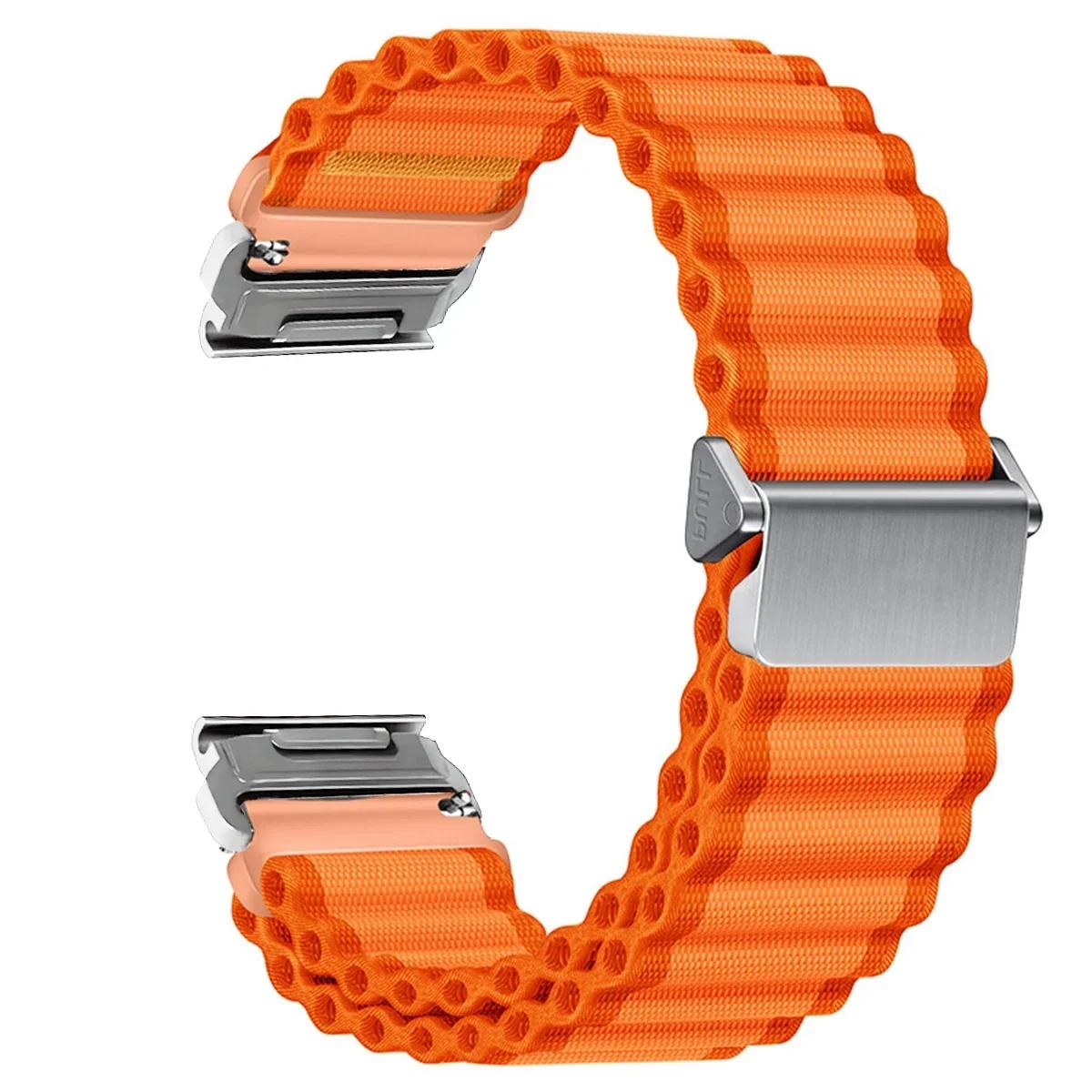 

22 26mm For Garmin Ocean Nylon Quick Release Fenix 8 47 51mm Strap 5 5XPlus 6XPro 7XPro Watch Band Instinct1 2 Tactix7 Wristband 26mm