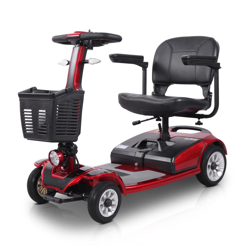 24V 300W Elektrischer Mobilitätsscooter für Erwachsene – Faltbarer 4-Rad-Elektroscooter, 35 km Reichweite, 190 kg Last, Magnetbremse, 15° Steigung