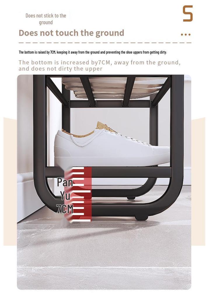 Multi-Layer Alloy Shoe Rack for Dormitory and Home Entrance Hallway