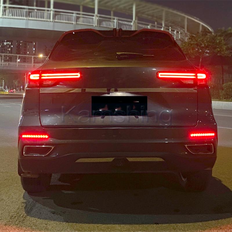 Kamshing a Pair LED Rear Bumper Light For Changan CS55 Plus 2 Generation LED Streaming Lamp Rear Brake Light Stop Lamp