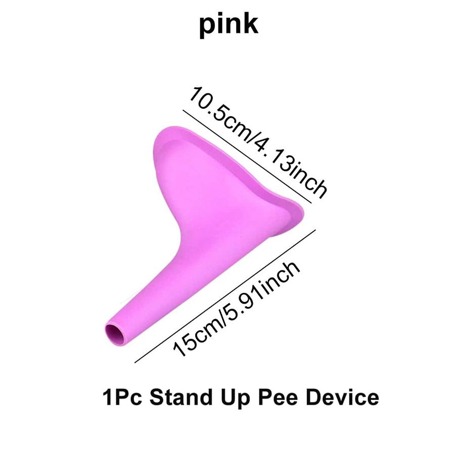 2 Colors Female Portable Silicone Urinal  Suitable for Pregnant Women Stand Up Pee Tools for Outdoor Traveler with Storage Box