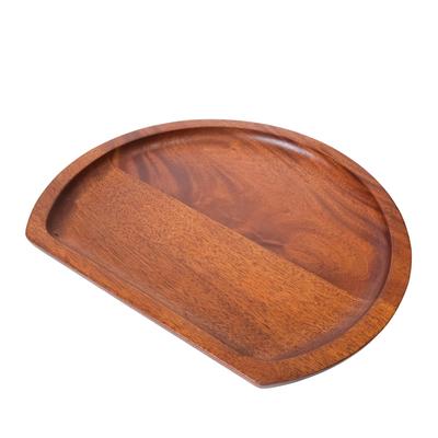 Lakierowana drewniana taca Tokunari (kształt półksiężyca) 33.5 x 28.5 cm Elegancka nowoczesna japońska taca TBN-101