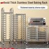 Stainless Steel Baking Tray Trolley: Multi-Tier Rack for Bread, Cake, and Oven Sheets.