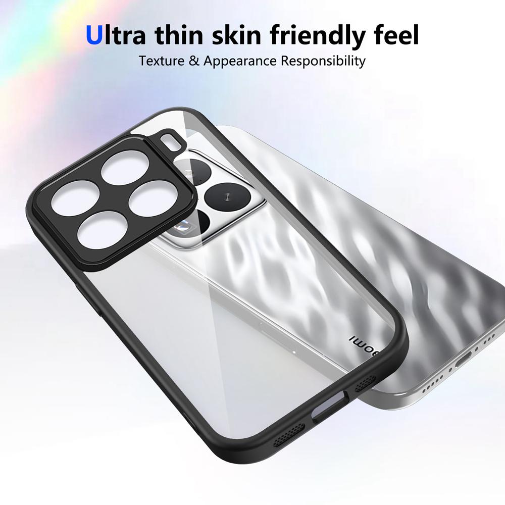 KEYSION Transparent Phone Case for Xiaomi 15T 15T Pro 5G Soft Silicone+PC Clear Shockproof Phone Back Cover for Xiaomi 15T Pro