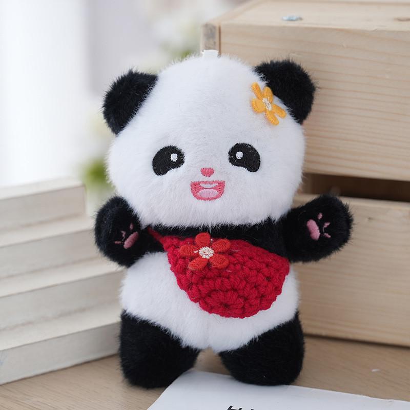 Panda Plush Keychain With Soft Pp Cotton Filling For Backpack And Gift