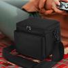 Travel Nylon Camera Carrying Case for Digital SLR Cameras with Plush Compartments Double Pockets and Shoulder Strap