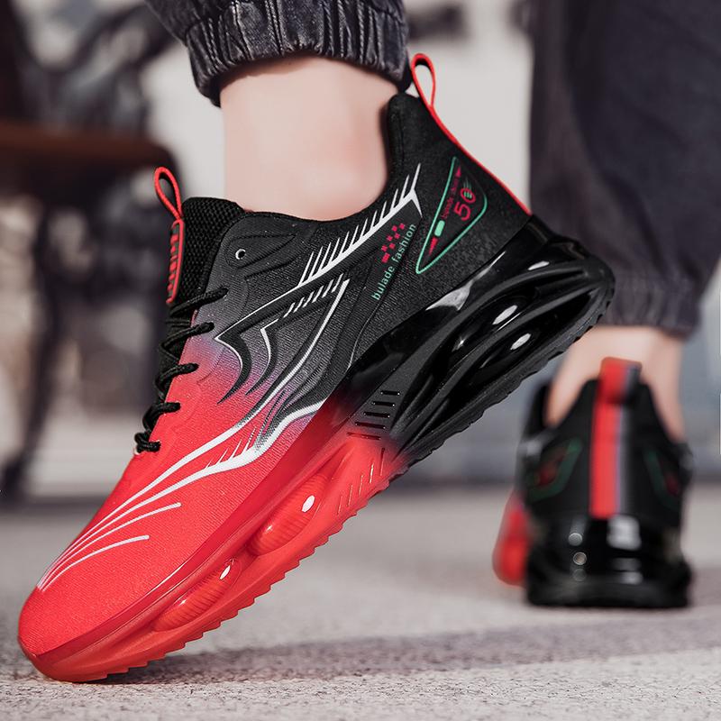 Men’s Red Sports Basketball Shoes Street Style Running Sneakers Shoes Students Over Sized Jogging Shoes