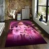 Soccer Player Pink Designed floor mat, suitable as a non-slip mat for the living room or bedroom sofa