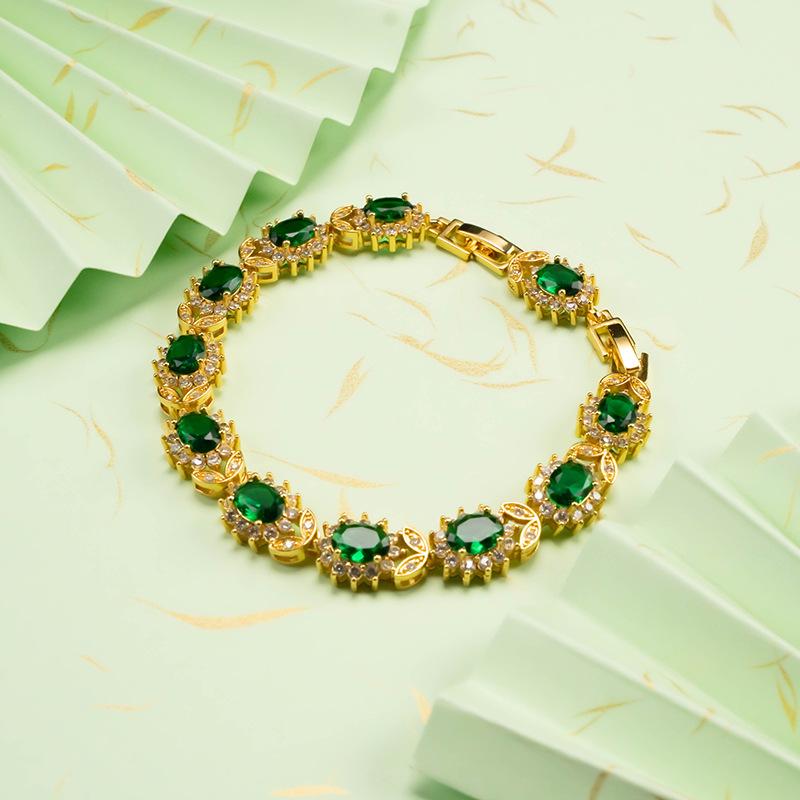 2026 Zircon Bracelet, Versatile Fashion Light Luxury Men's and Women's Gold-plated Crystal Bracelet, Jewelry Silver Jewelry.