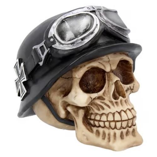 Nemesis Now Iron Cross Helmet Biker Riding Skull