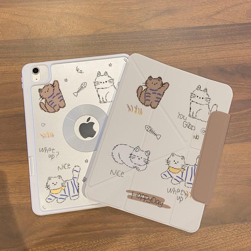 Magnetic Detachable Acrylic Case IPad Pro 11 Inch Mini 7 With Stand Support Cartoon Design Full Cover