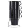 4PCS/Set 300ml Stainless Steel Coffee Cup Thickened Heat Insulation Double Layer Vacuum Coffee Mug