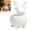Cute Minimalist Holiday Decorations 3D Printed Line Art Reindeer Figurine, Cartoon Deer Statue, Statue for Office Christmas Tabletop Decor Ornament