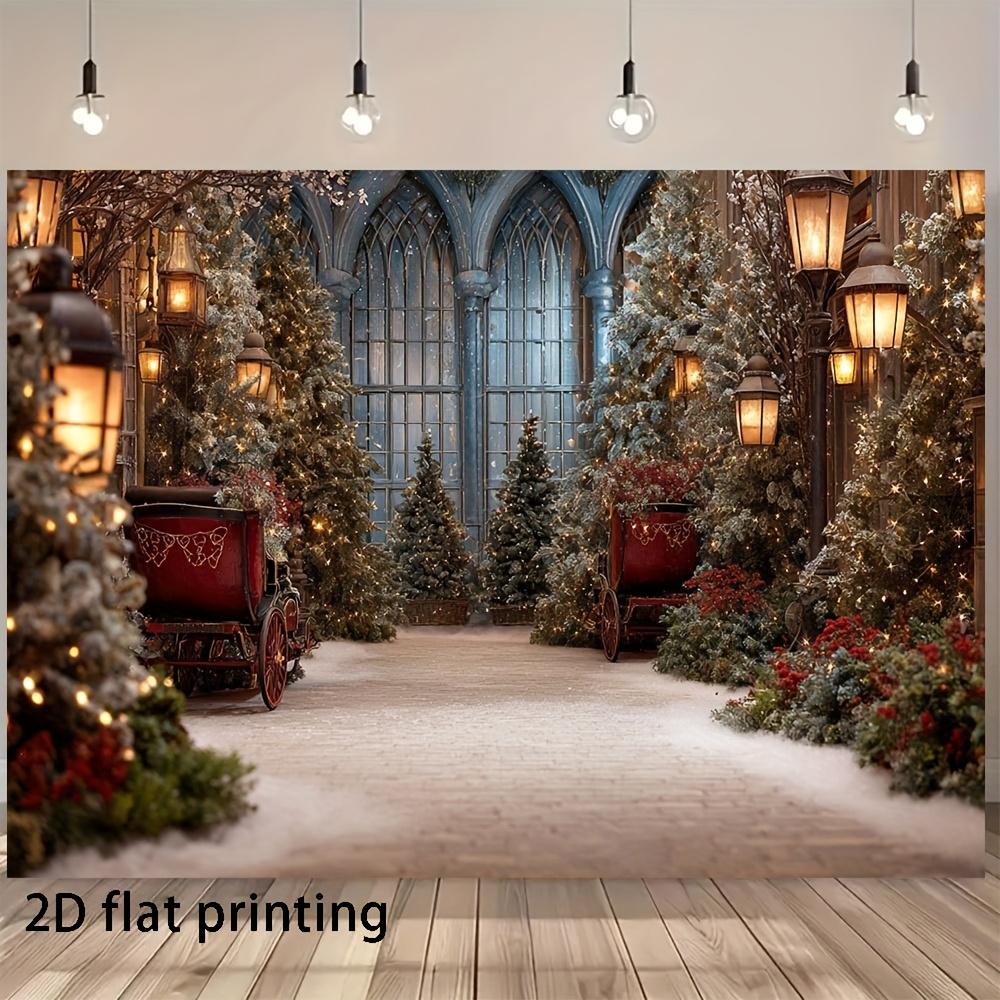 2D plan 1 piece magic channel background Christmas photo background Christmas and photo background 180X110