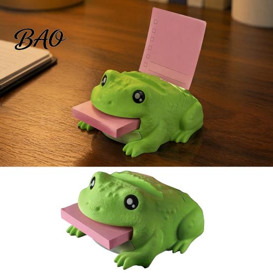 Desktop Pen And Note Holder Cute Toad, Desk Organizer Notepad Holder, Fun Toad Decor Memo Stand, Office Accessory Gift for Friends Colleagues
