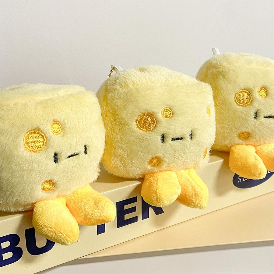 Plüsch Französischer Käse Käse Puppe Plüschtier Puppe Schlüsselanhänger Umhängetasche Ornament Geschenk