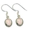 Solid 925 Sterling Silver Rose Quartz Gemstone Handmade Designer Bohemian Earring Gift For Her