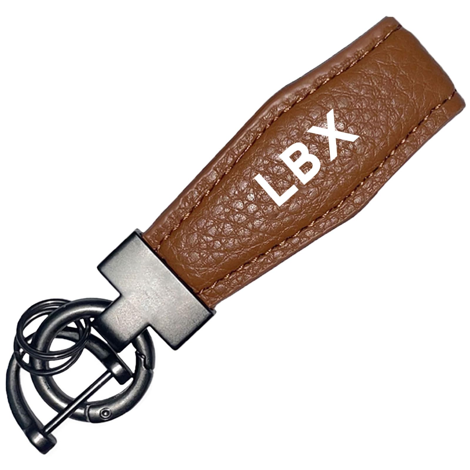 

MailiMy Car Keychain, Suitable for LBX, Genuine Leather Keychain, Keyring, More Relaxed, Anti-Shedding, Lost, Brown