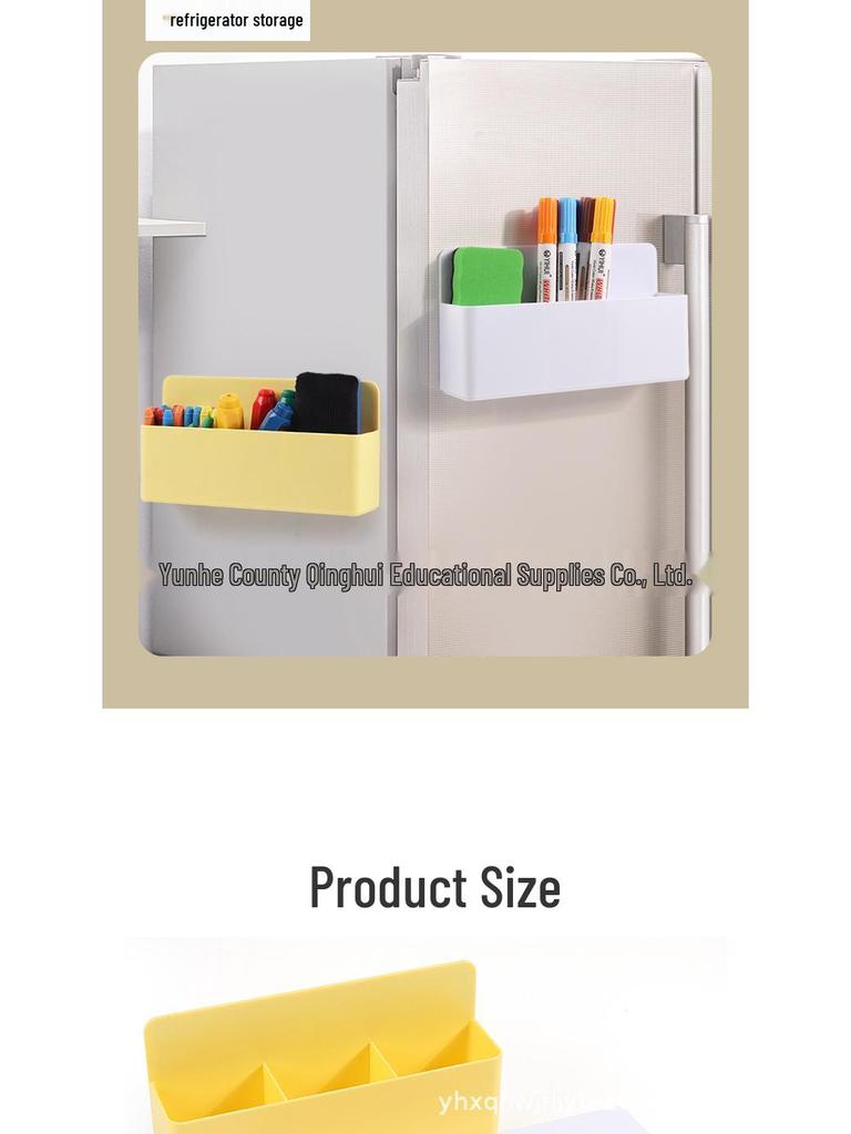 Magnetic Storage Box: Multi-functional Plastic Pen & Stationery Holder for Home or Office.