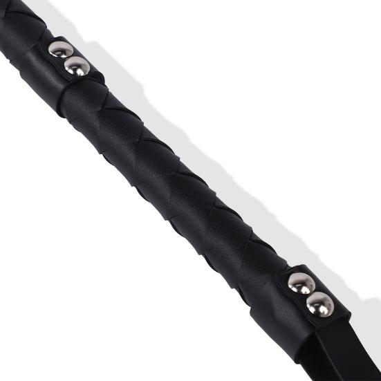 BDSM Long Whip with Fringe SM Discipline Toy for Sensation Play Roleplay Ergonomic Handle Discreet Adult Sex Tool for Couples' Exploration