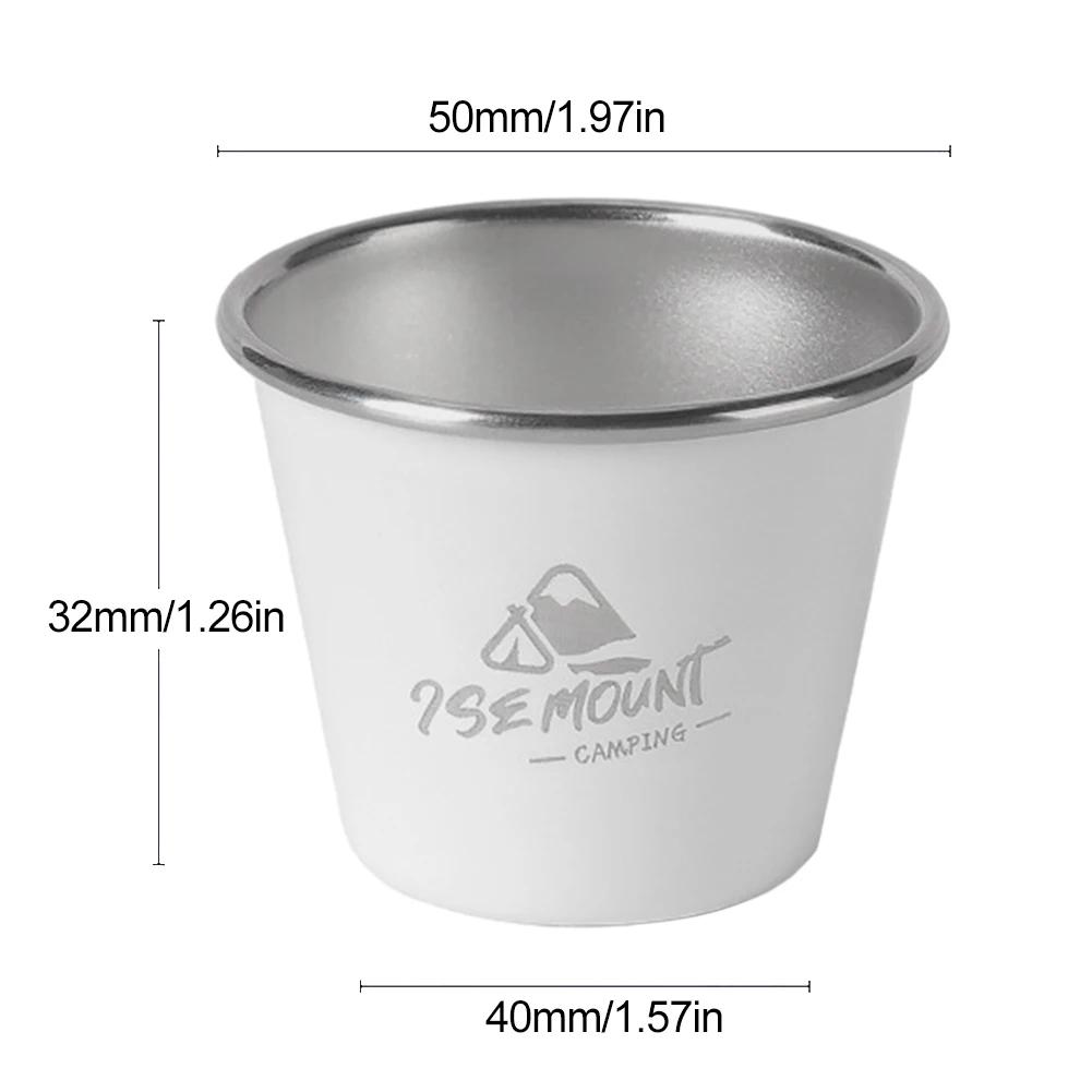 50ML Mini Coffee Mug Household Wine Cup 304 Stainless Steel Beer Mug Stackable Lightweight Pint Cup Portable Metal Tea Cup