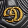 [Pre-Owned] Gucci GG Marmont Small Matelassé Shoulder Bag 'Black' - Very Good #10ZWCHP