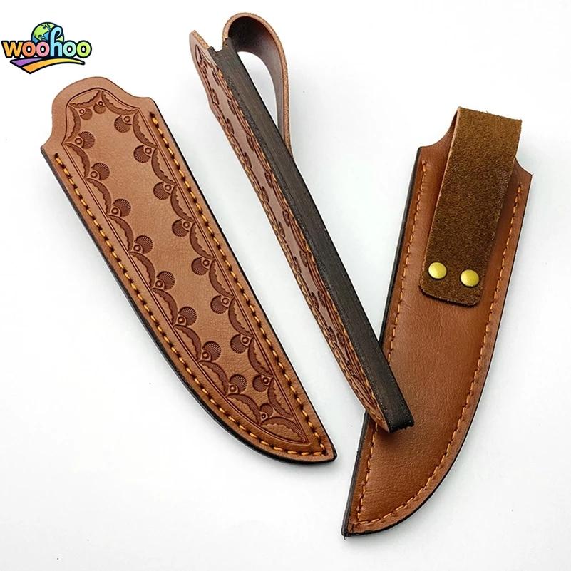 Genuine Cowhide Scabbard For Fixed Blade Knife Holster Hunting Tactical Knife Leather Knife Sheath Outdoor Knife Sheath