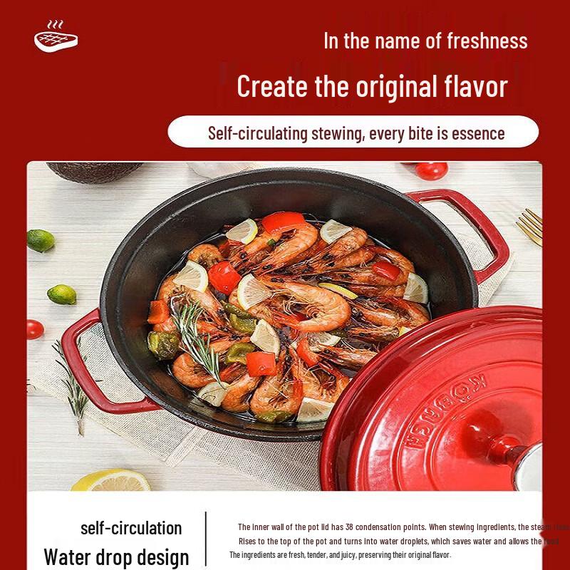 KOBACH Colorful Enamel Cast Iron Soup Pot