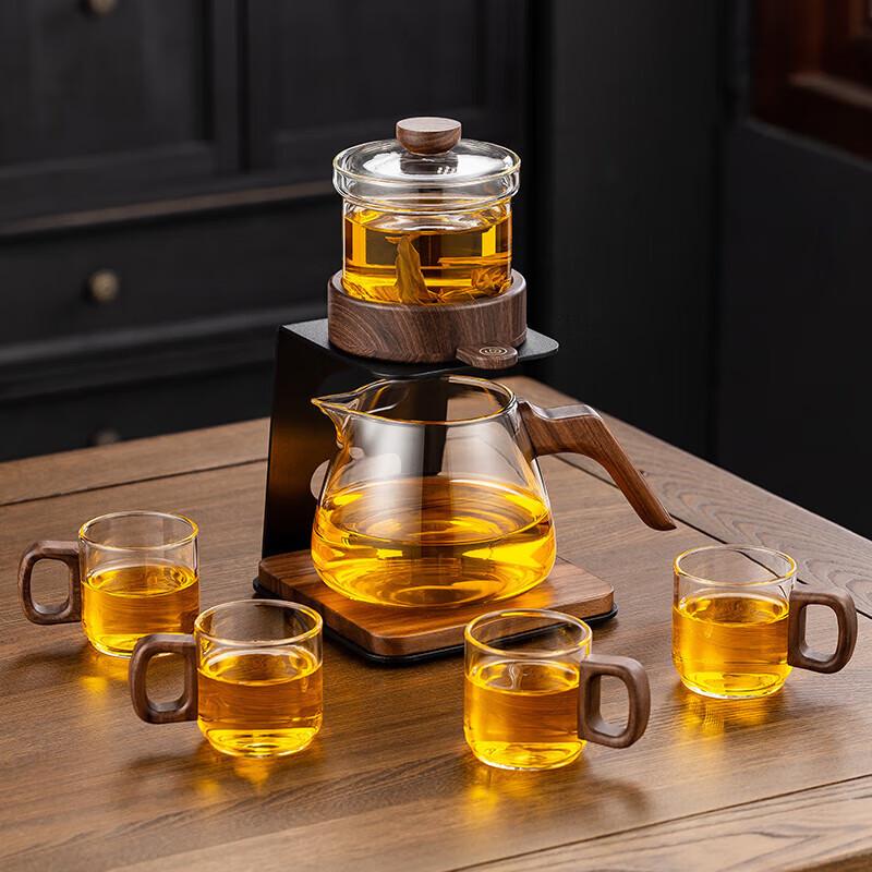 Автоматический чайник с отделением для заварки из грецкого ореха Shangqi