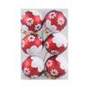 6Pcs/Set Colorful Glitter Painted Christmas Balls Plastic Xmas Hanging Ball  Festival Party Decor