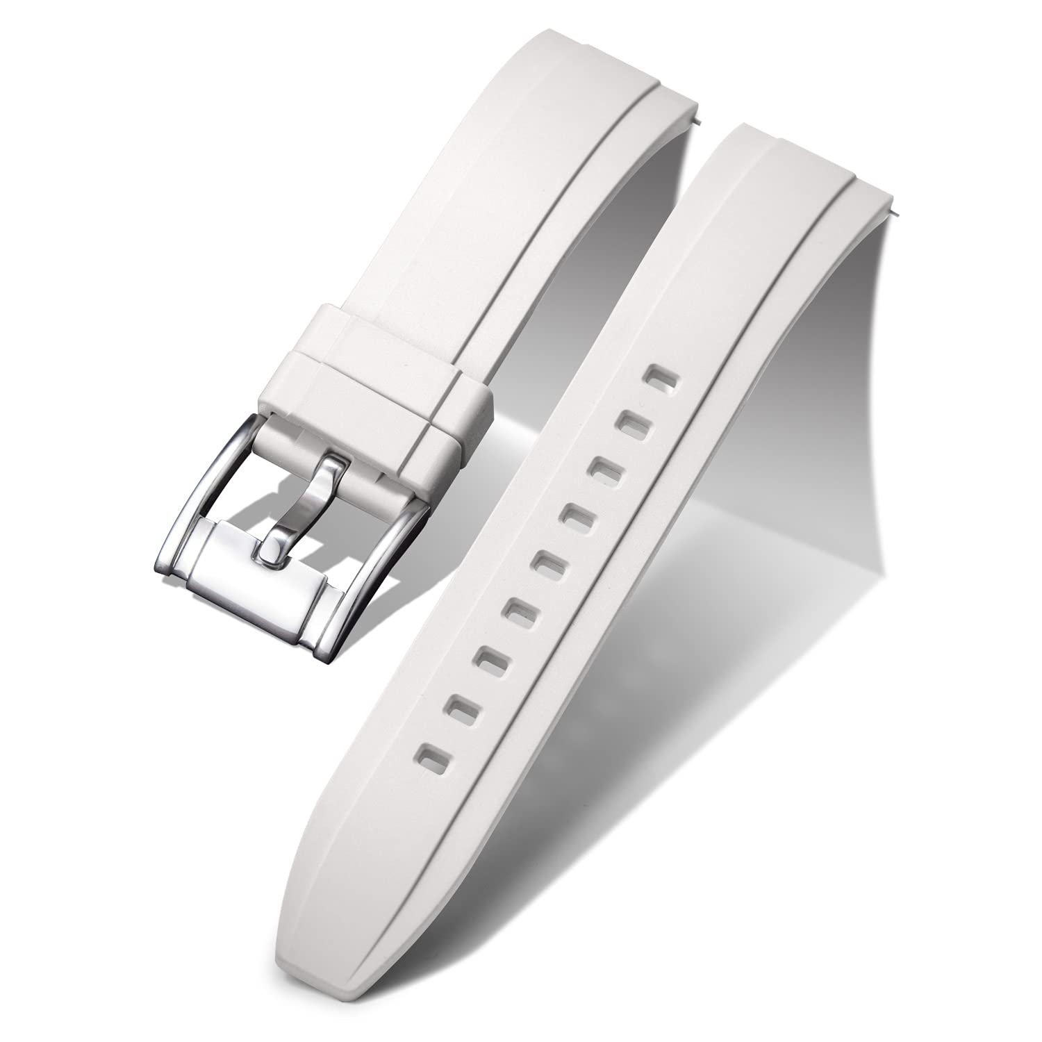 

[BINLUN] Быстросъемный силиконовый ремешок для часов на замену, резиновый ремешок для часов, 0,79 дюйма (20 мм), 0,87-дюймовый 21 mm