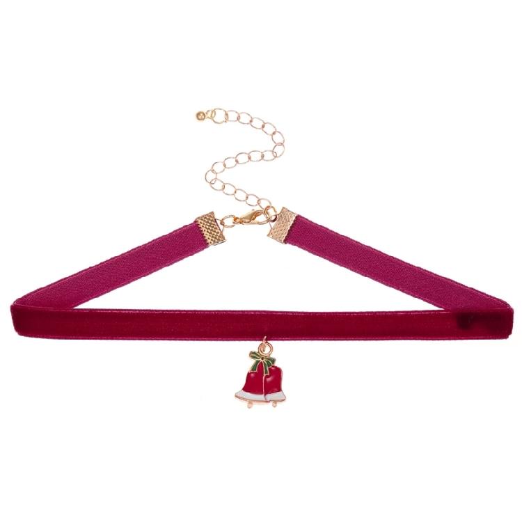 Snowflakes Christmas Tree Bells Velvets Collar Necklace Christmas Clavicle Chain
