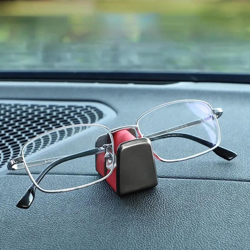 Car Glasses Holder Universal Auto Eyeglasses Organizer Stand Self Adhesive Car Dashboard Glasses Protective Storage Holder Base