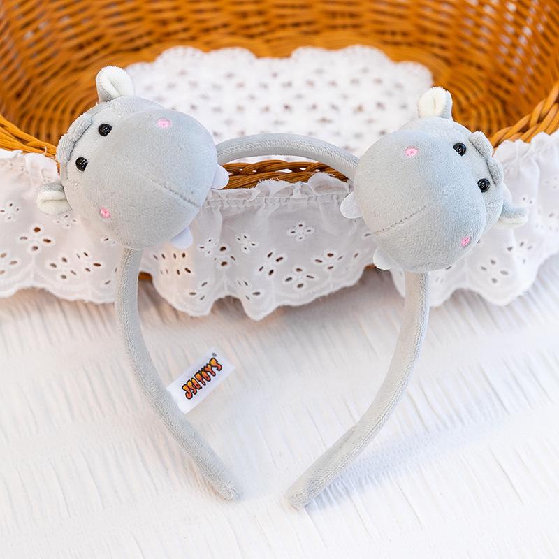 Cute Cartoon Plush Animal Ears Headband - Funny Face-Washing Hair Accessory